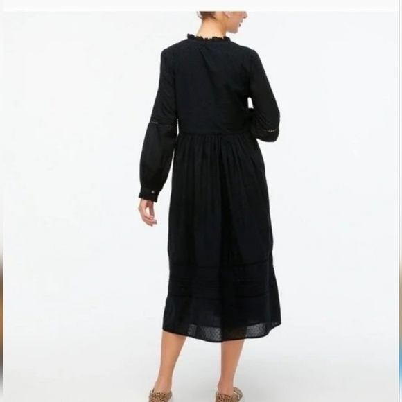 J Crew Factory .  Brand new! Pintuck midi dress. Clip dot pattern.Sz XL - Picture 5 of 6